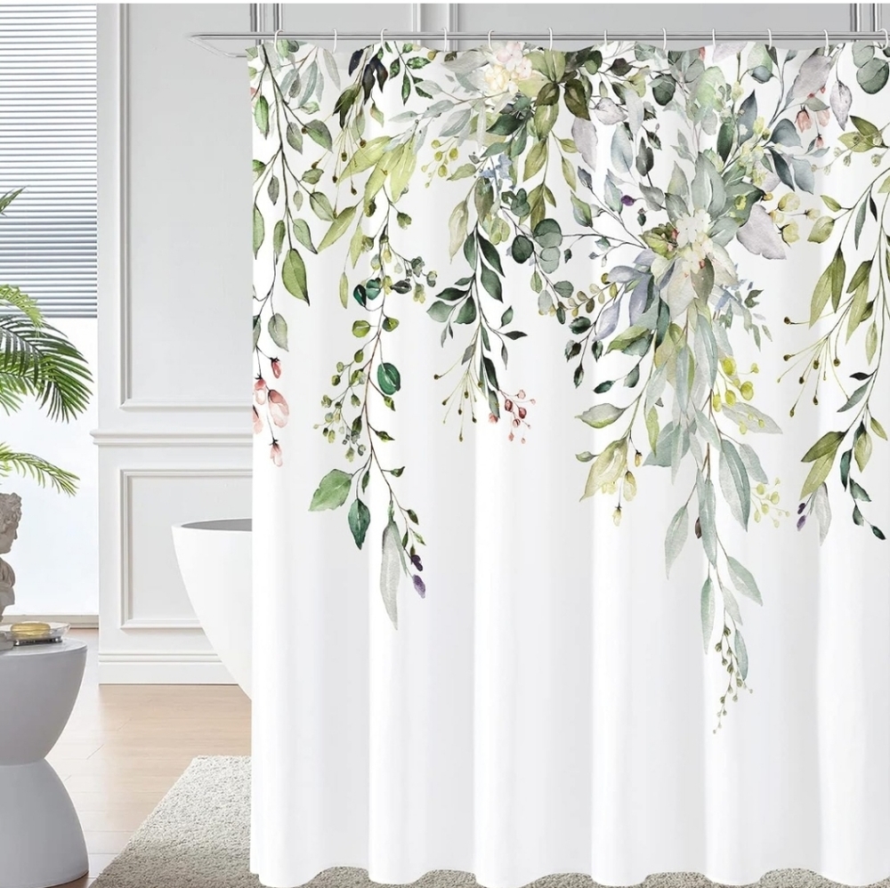 Gibelle Sage Green Shower Curtain
